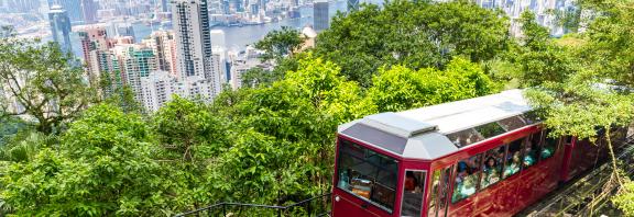 Victoria-peak-raitiovaunu-ja-Hongkongin-kaupunki
